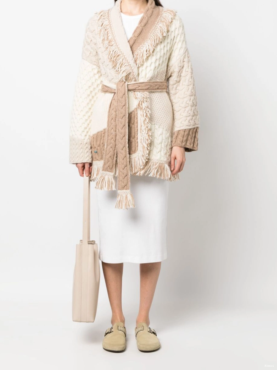 Affordable Alanui Women wool Glacier cardigan Talking 0727